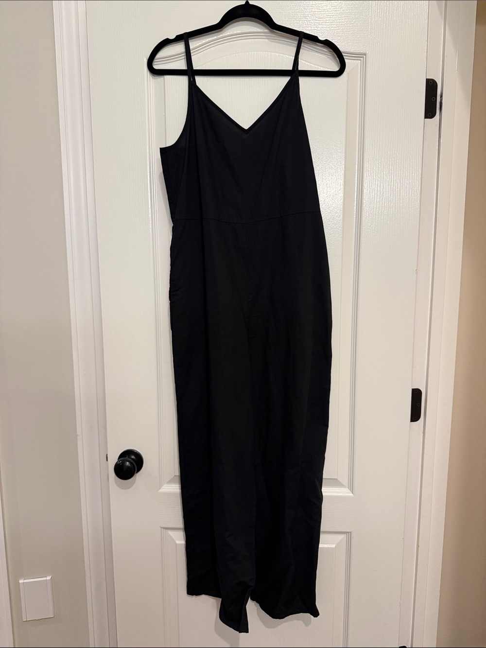 Uniqlo Black linen tank jumpsuit